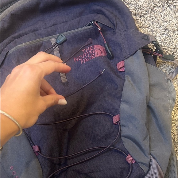 The North Face purple and Gray Backpack - Picture 2 of 5